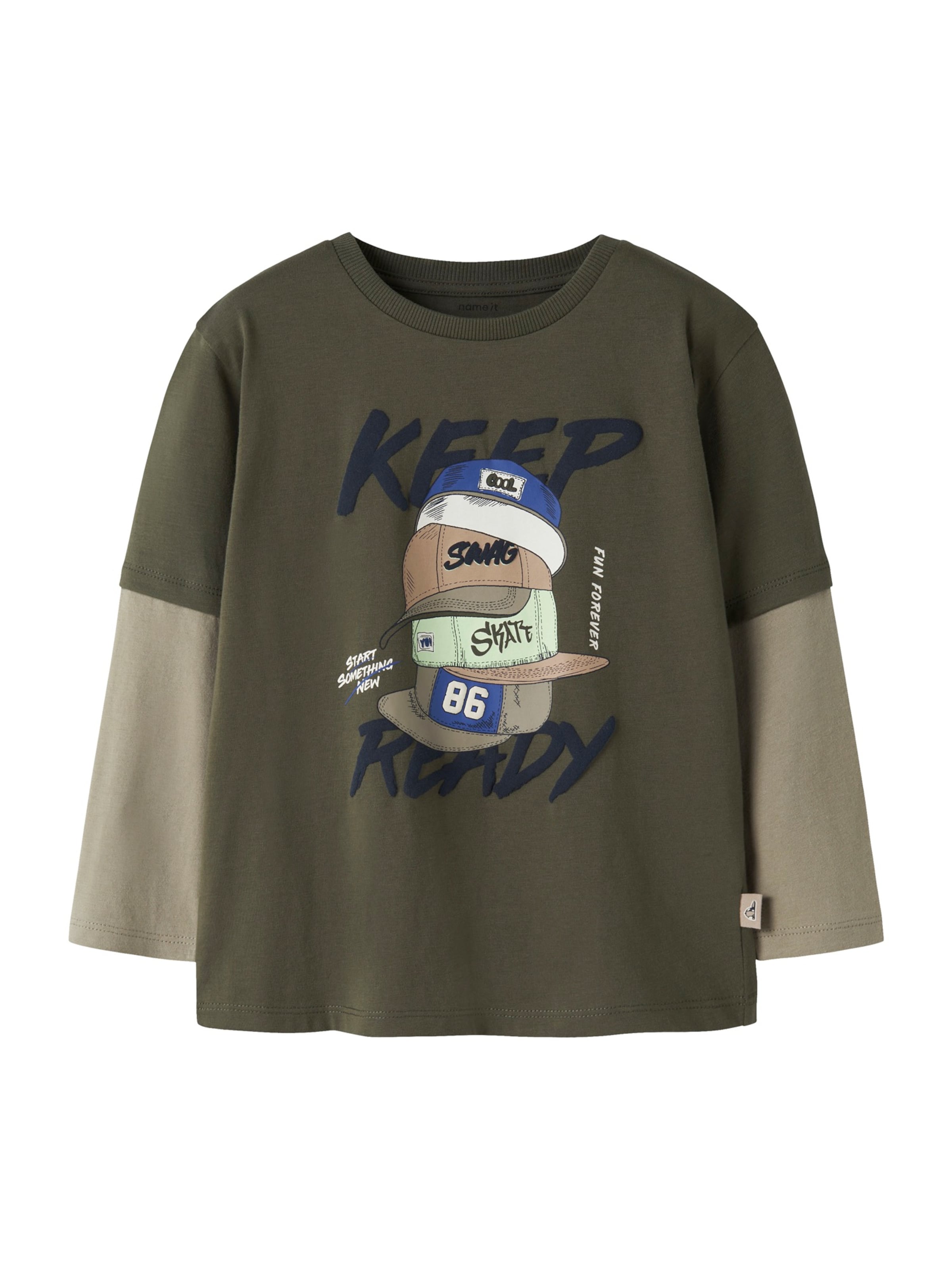 NAME IT Shirt 'NMMNIAM' in Green: front
