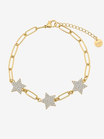 Brise Armband 'Sterne mit Strass' in Goud
