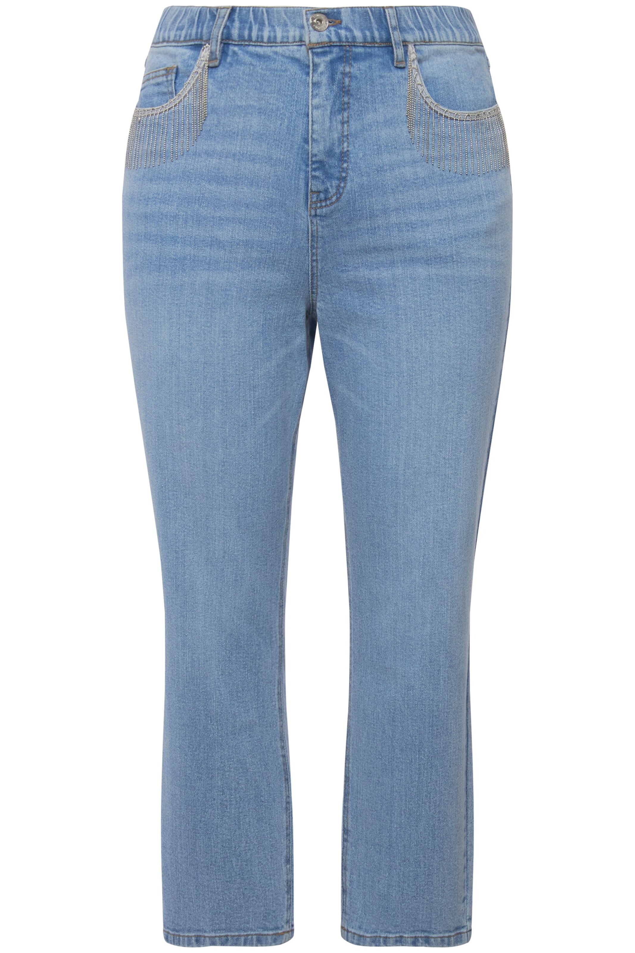 Studio Untold Wide leg Jeans in Blauw: voorkant