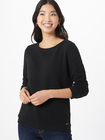 TOM TAILOR Sweatshirt in Black: front