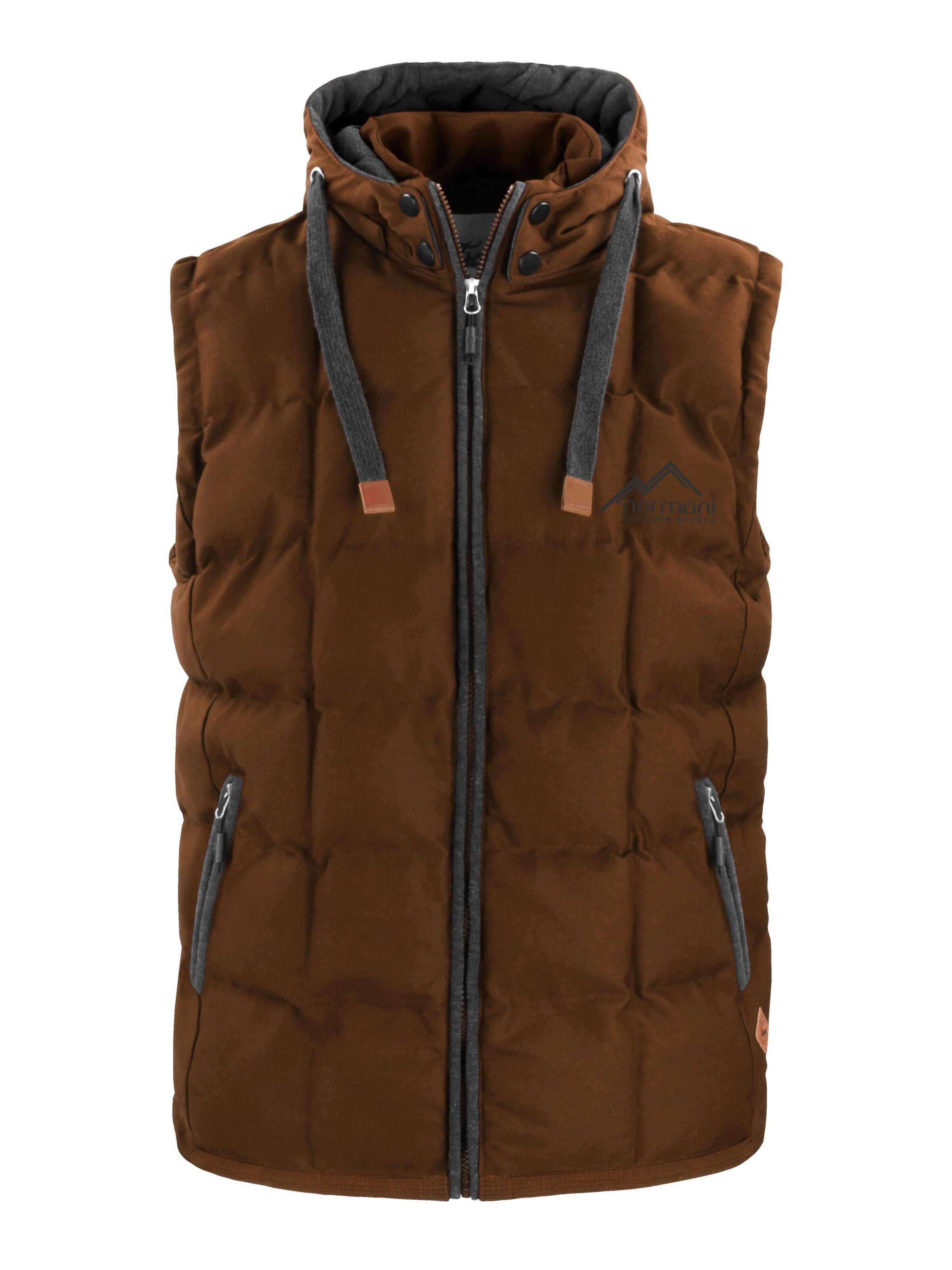 normani Sportbodywarmer 'Tropez' in Bruin: voorkant