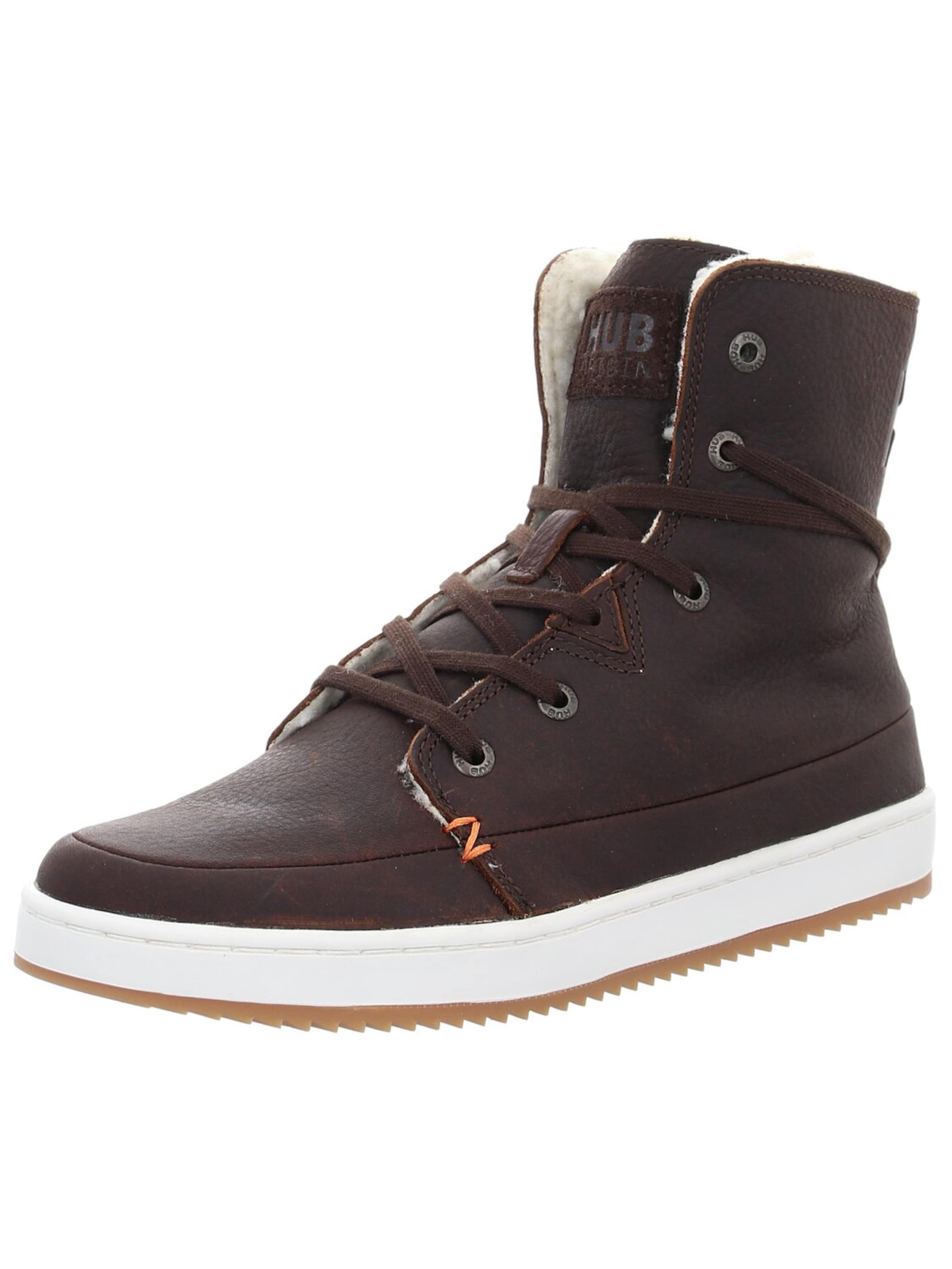 HUB Lace-Up Boots 'Damen Stiefelette W4005L30-L04-749 Echt Leder in braun' in Brown: front