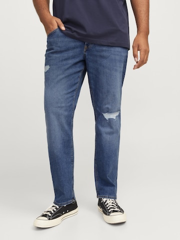 Jack & Jones Plus Liibuv Teksapüksid 'JJIGLENN JJORIGINAL', värv sinine: eest vaates