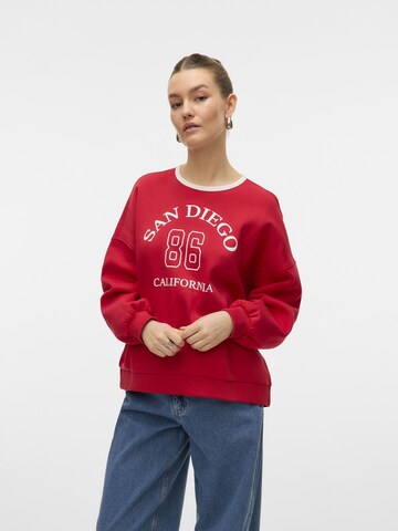 Sweat-shirt VERO MODA en rouge : devant