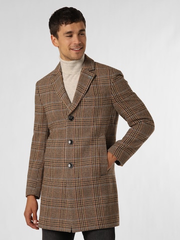 Finshley & Harding London Between-Seasons Coat in Beige: front