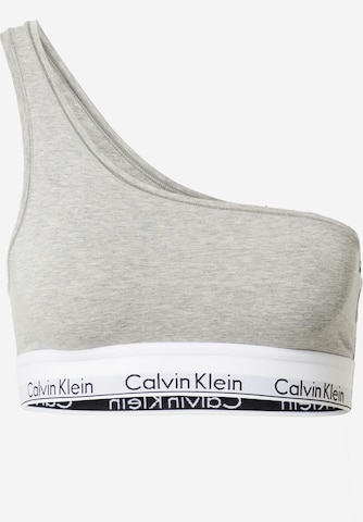 Calvin Klein Underwear Бюстие Сутиен в сиво: отпред