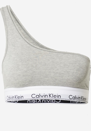 Calvin Klein Underwear Сутиен в сив меланж / черно / бяло, Преглед на продукта