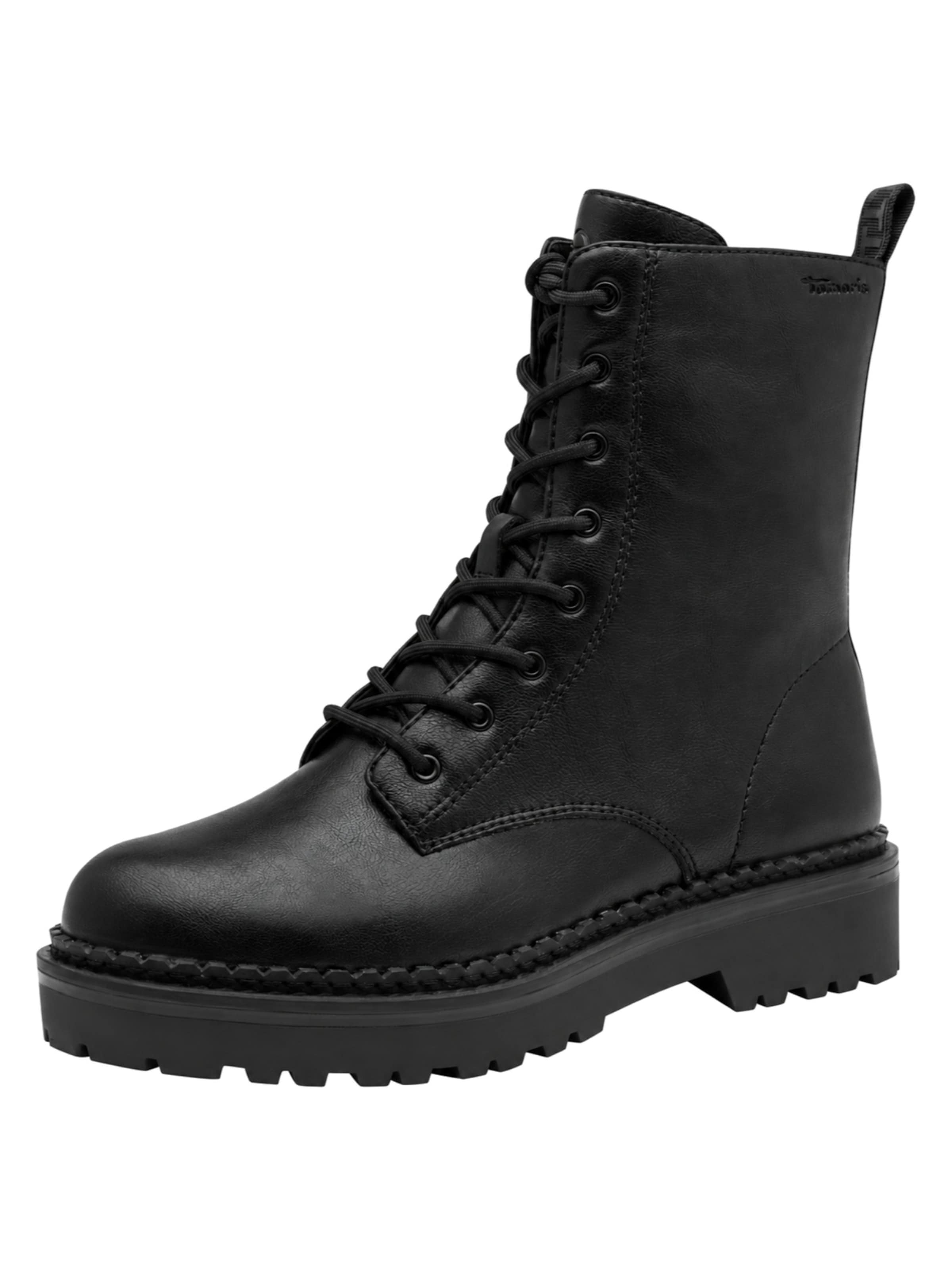 Bottines à lacets Tamaris en noir : devant