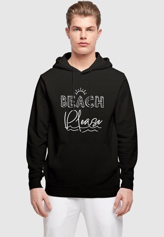 Sweat-shirt 'Beach Please' Merchcode en noir : devant