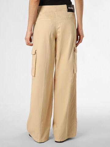 HUGO Loose fit Pants 'Holama-1-D' in Beige