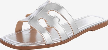 Ital-Design Mules in Silver: front