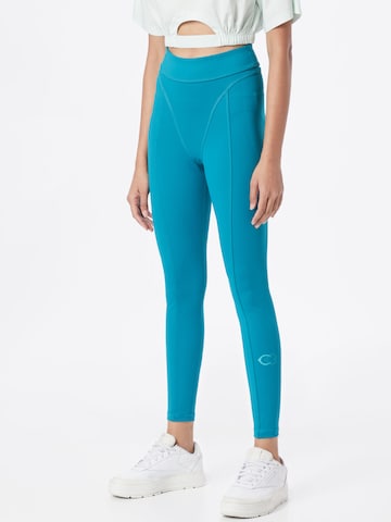 Skinny Pantaloni sportivi di Reebok in blu: frontale