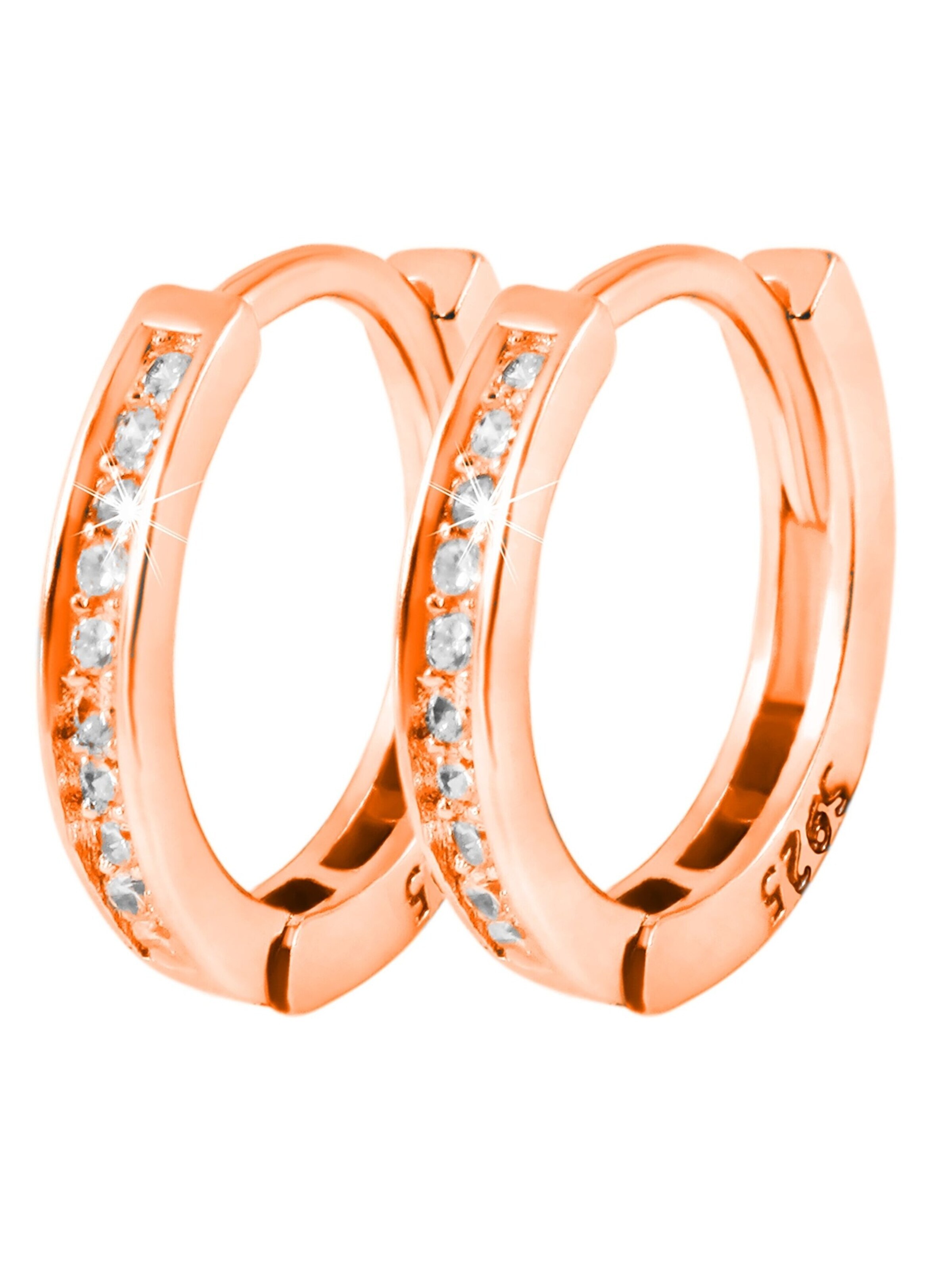 Akzent Earrings '"Sole" aus 925 Sterlingsilber, rhodiniert, langlebig' in Gold: front