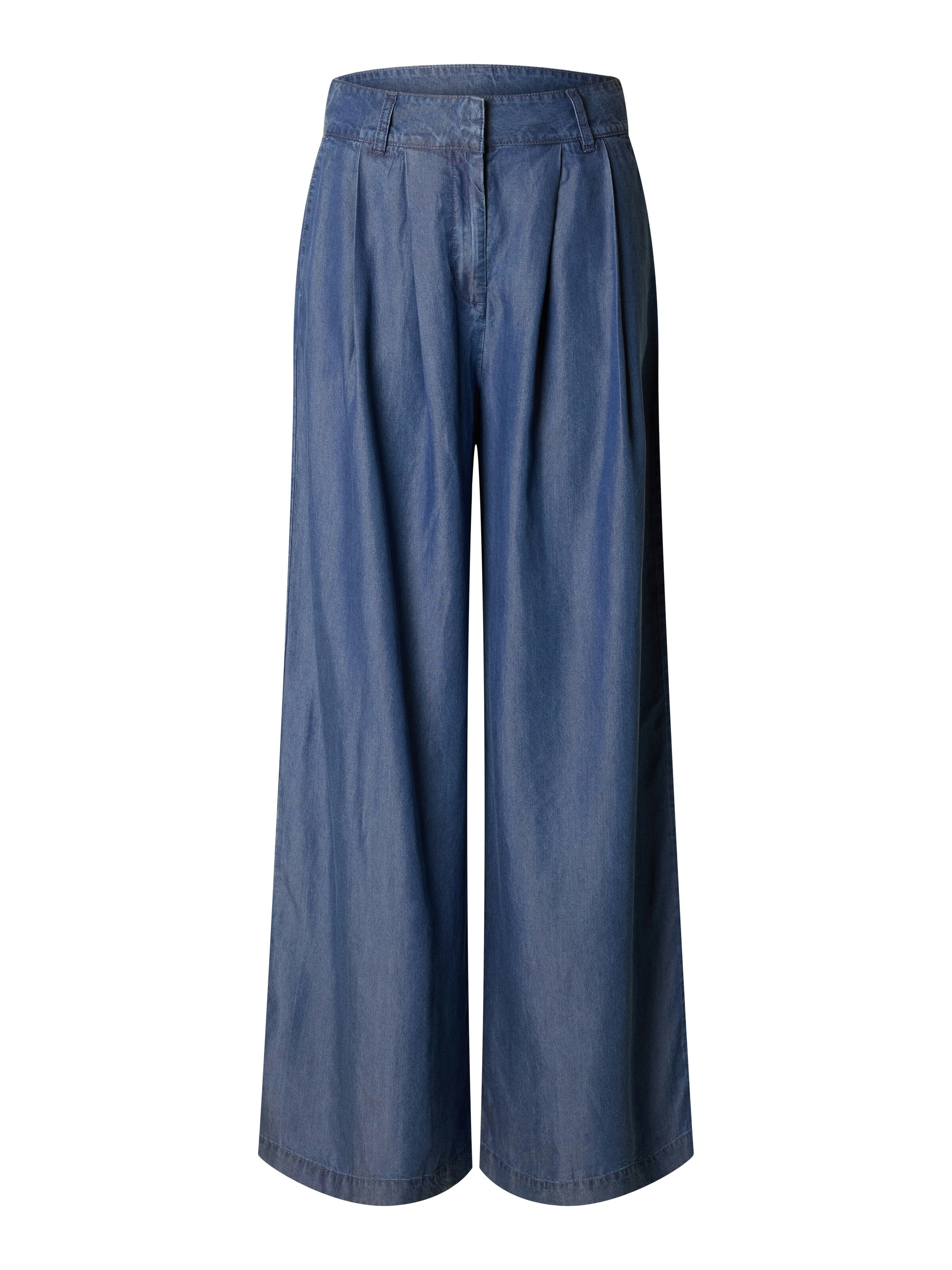Wide leg Pantaloni con pieghe 'JANNA' di SELECTED in blu: frontale