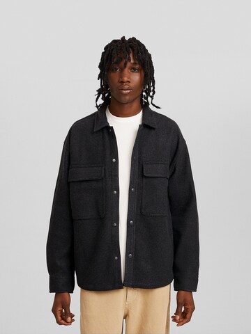 Bershka Between-Season Jacket in Grey: front