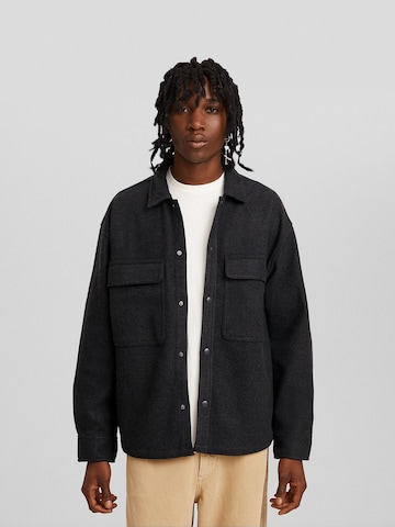 Bershka Between-season jacket in Grey: front