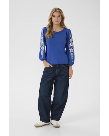 Pull-over 'Villea' Cream en bleu