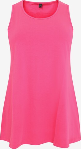 Yoek Top ' COTTON ' in Pink: front