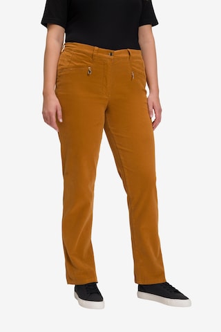 Ulla Popken Regular Pants 'Mony' in Brown: front