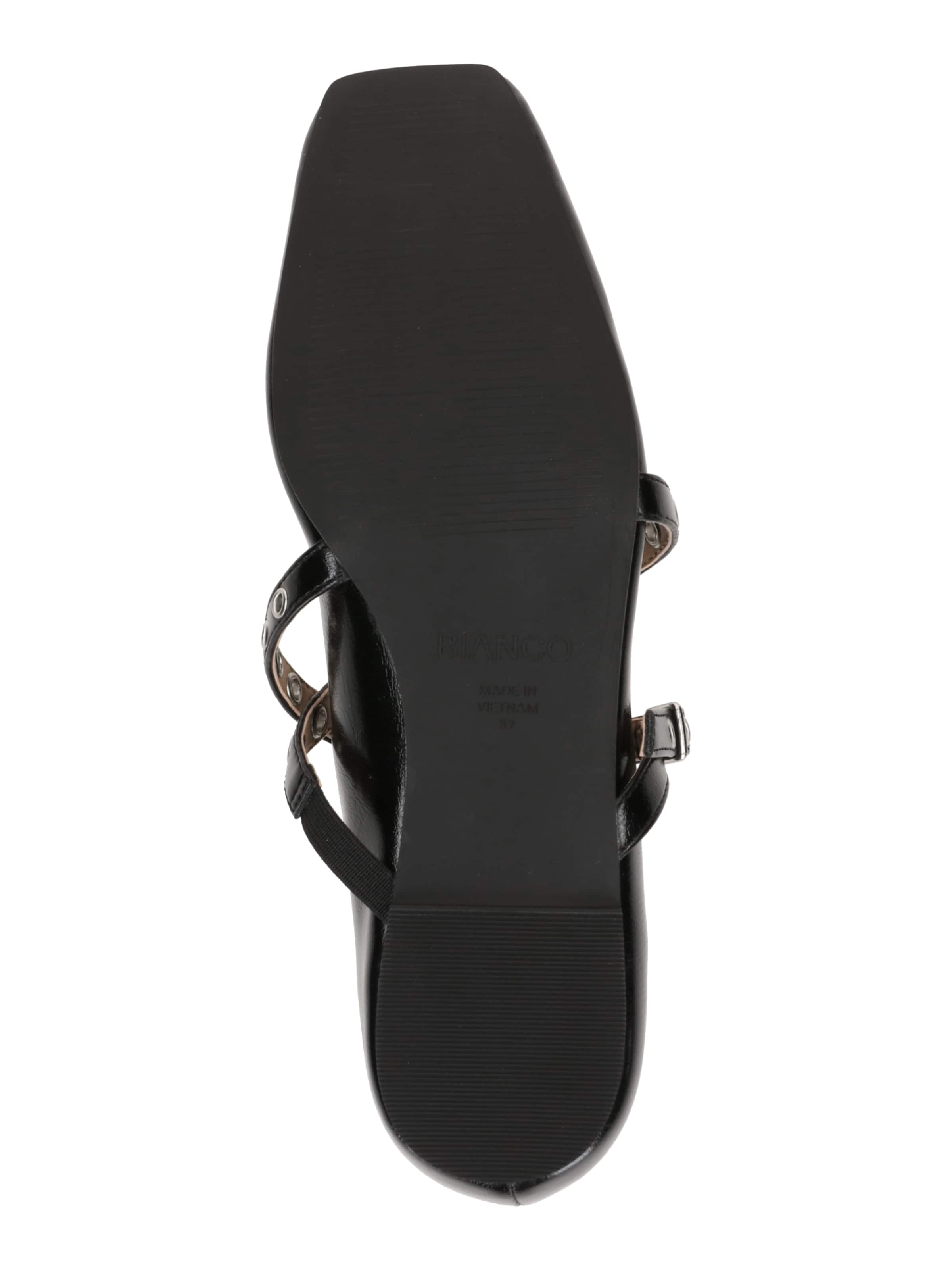 Bianco Балетки с ремешком 'Rose' в Черный