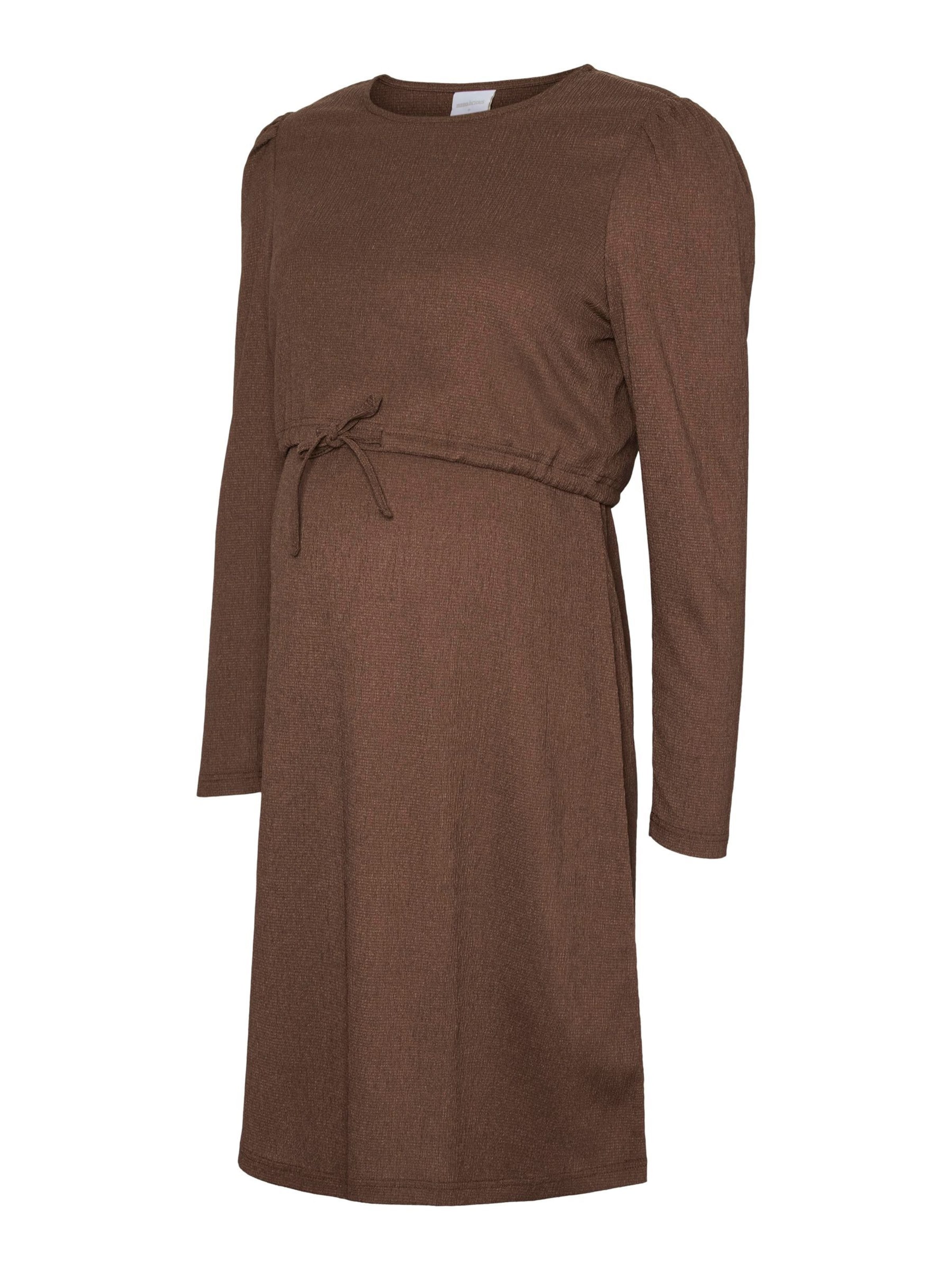 Robe 'MLCaileen' MAMALICIOUS en marron : devant