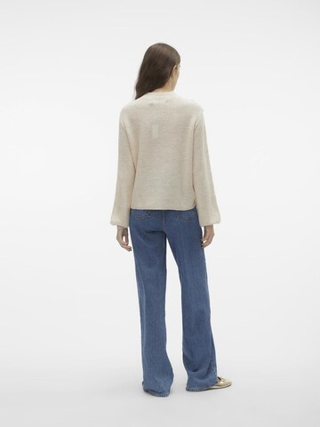 VERO MODA Pullover 'Misa broderie' in Beige
