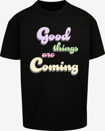 T-Shirt 'Good Things' Merchcode en noir : devant
