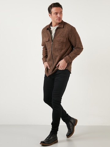 Buratti Slim fit Button Up Shirt in Brown