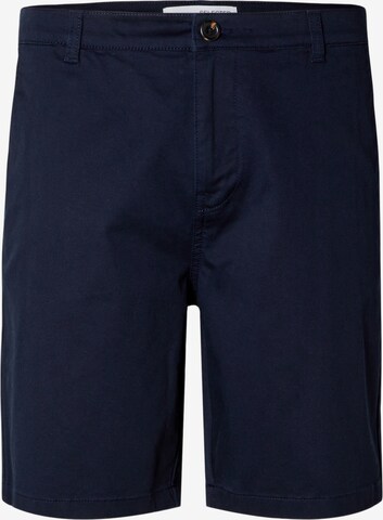 SELECTED HOMME Regularen Chino hlače 'DAN' | modra barva: sprednja stran
