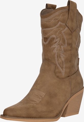 Salinyang Cowboylaarzen in Groen: voorkant