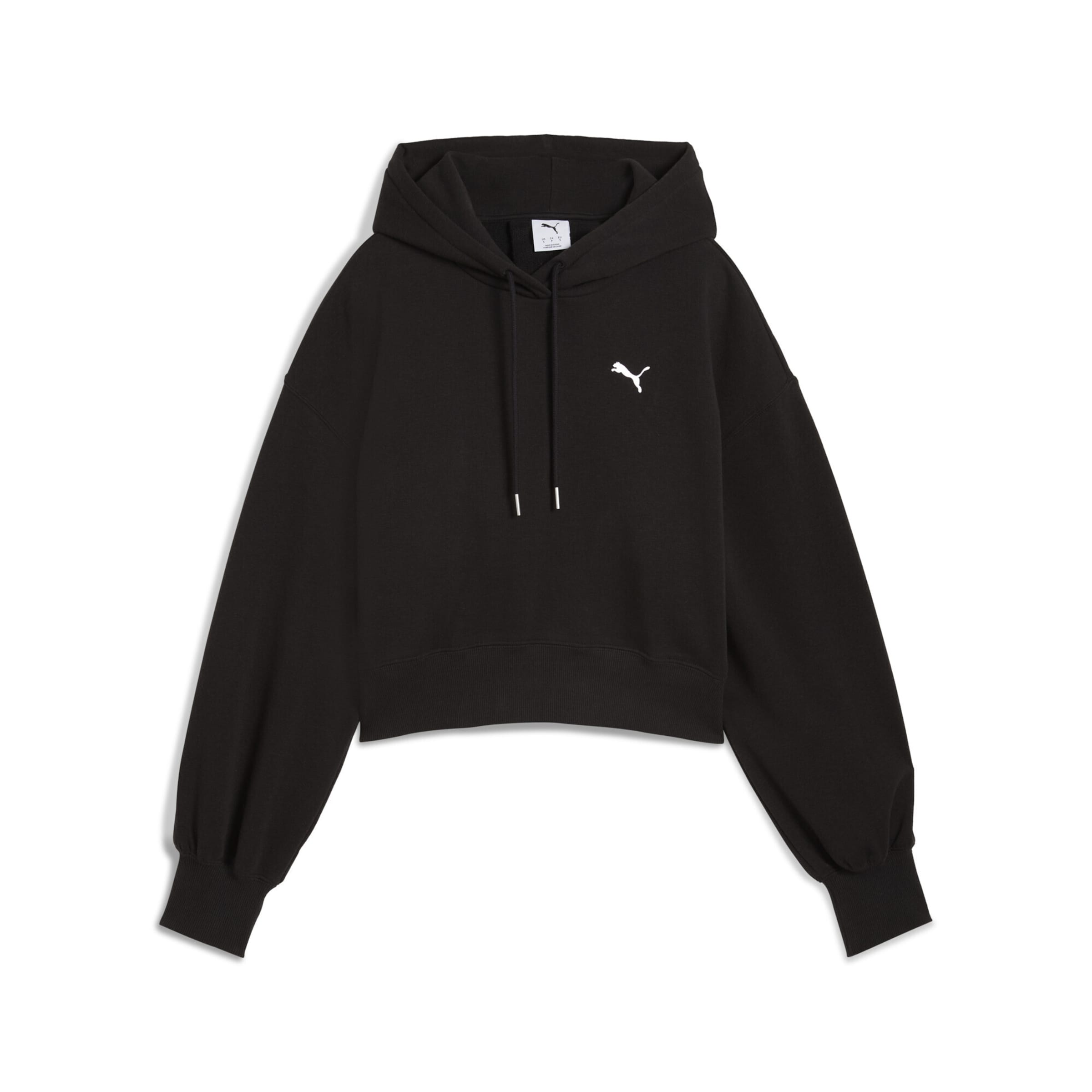 PUMA Sweatshirt 'Wardrobe Ess' in Zwart: voorkant