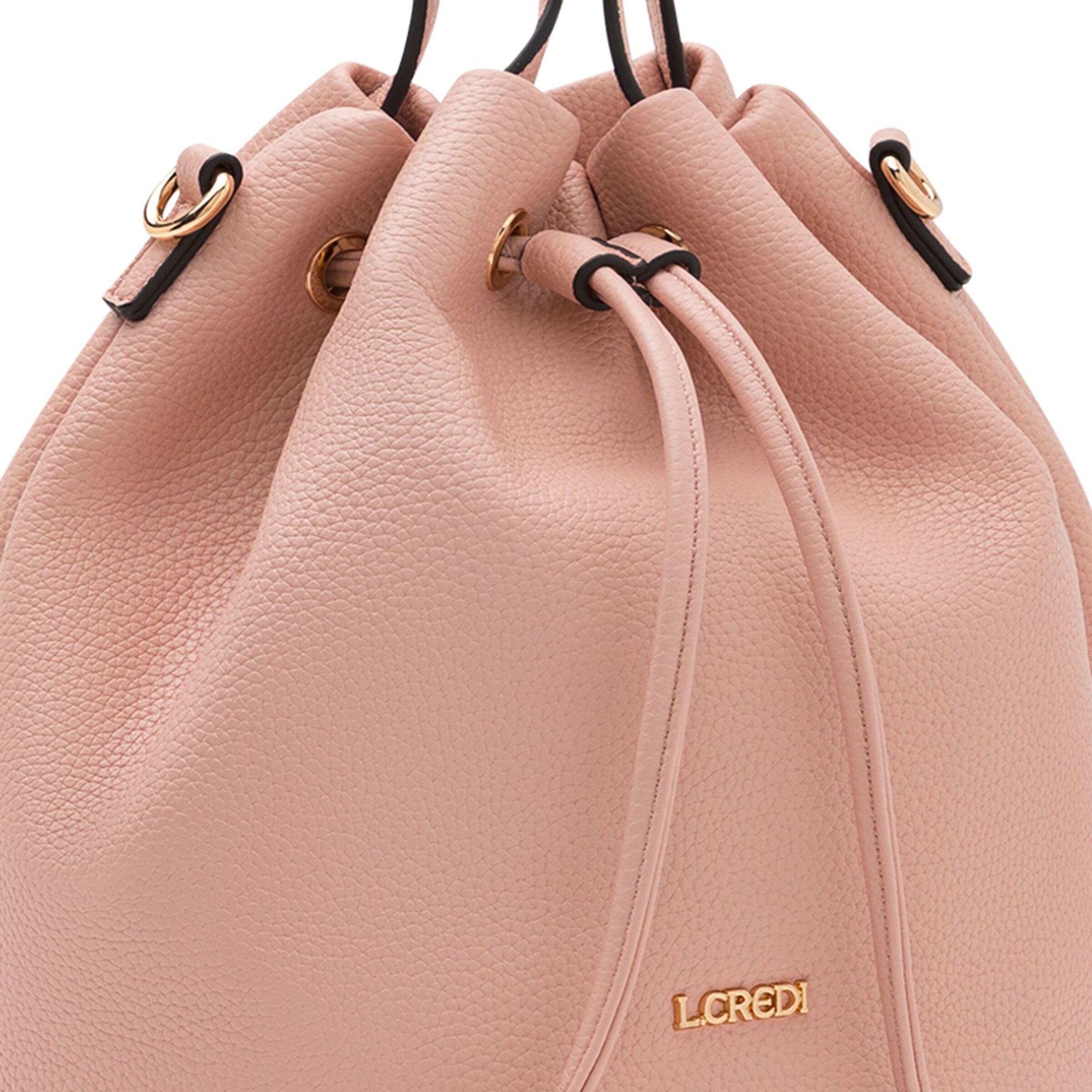 Borsa a sacco 'Obuna' di L.CREDI in rosa