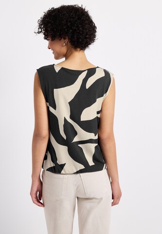 STREET ONE Strukturmix Top mit Print in Grau