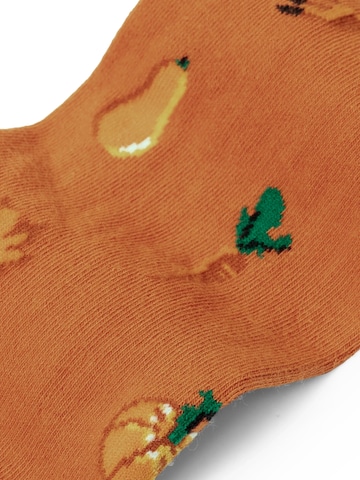 Von Jungfeld Socken 'Herbst Icons' in Orange