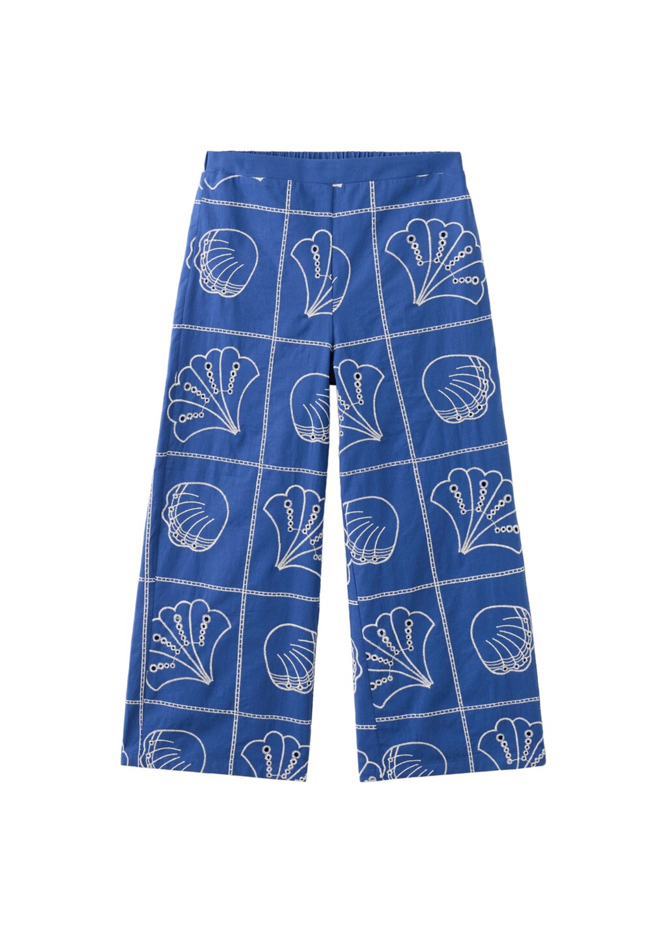 MANGO KIDS Wide leg Pants 'Kleinset' in Blue: front