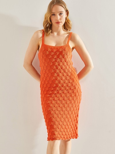 Bianco Lucci Πλεκτό φόρεμα σε πορτοκαλί, Άποψη προϊόντος