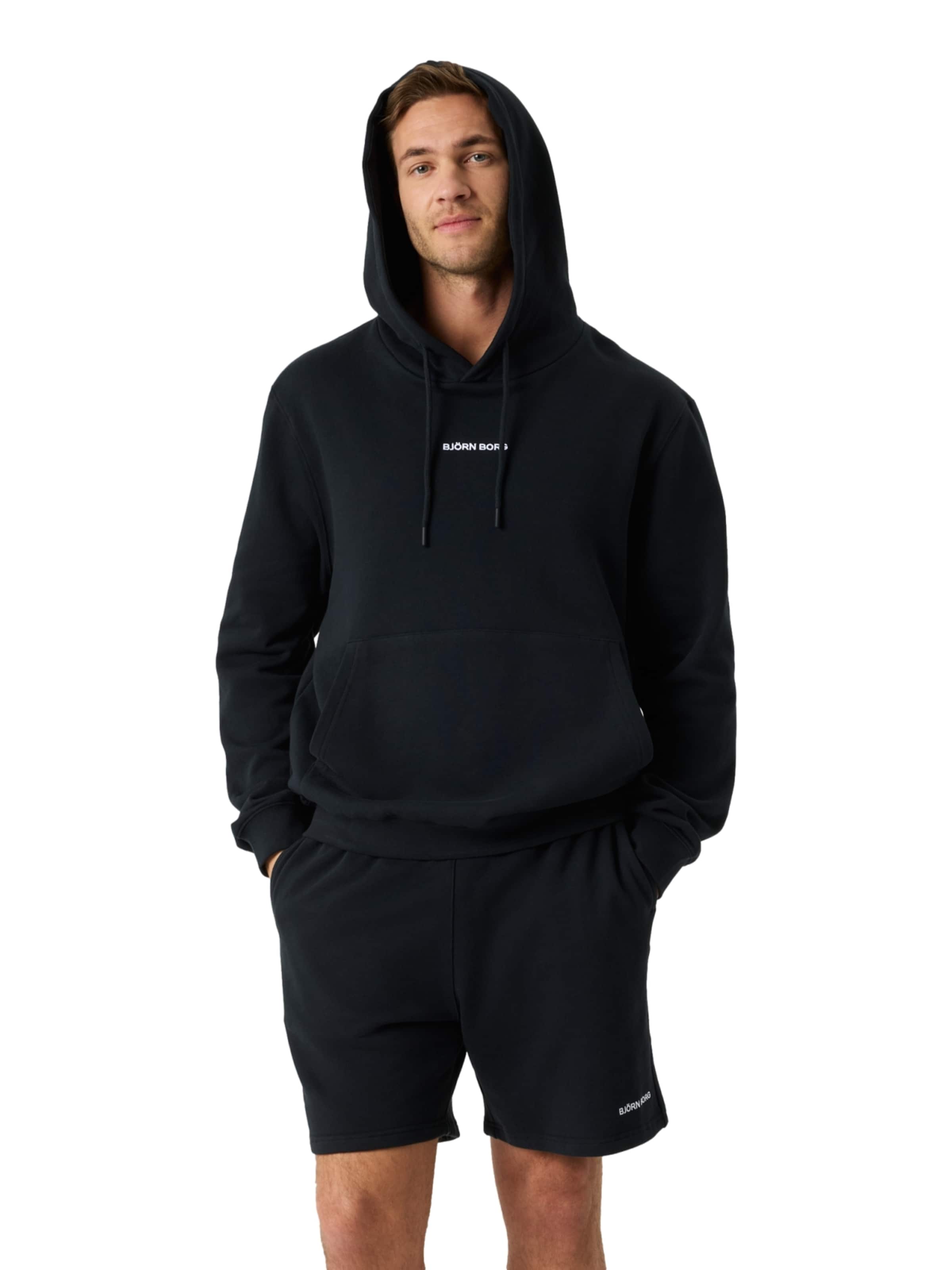 Pullover sportivo di BJÖRN BORG in nero: frontale