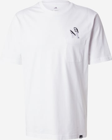 ADIDAS SPORTSWEAR Toiminnallinen paita 'Lounge Slides' värissä valkoinen: etupuoli
