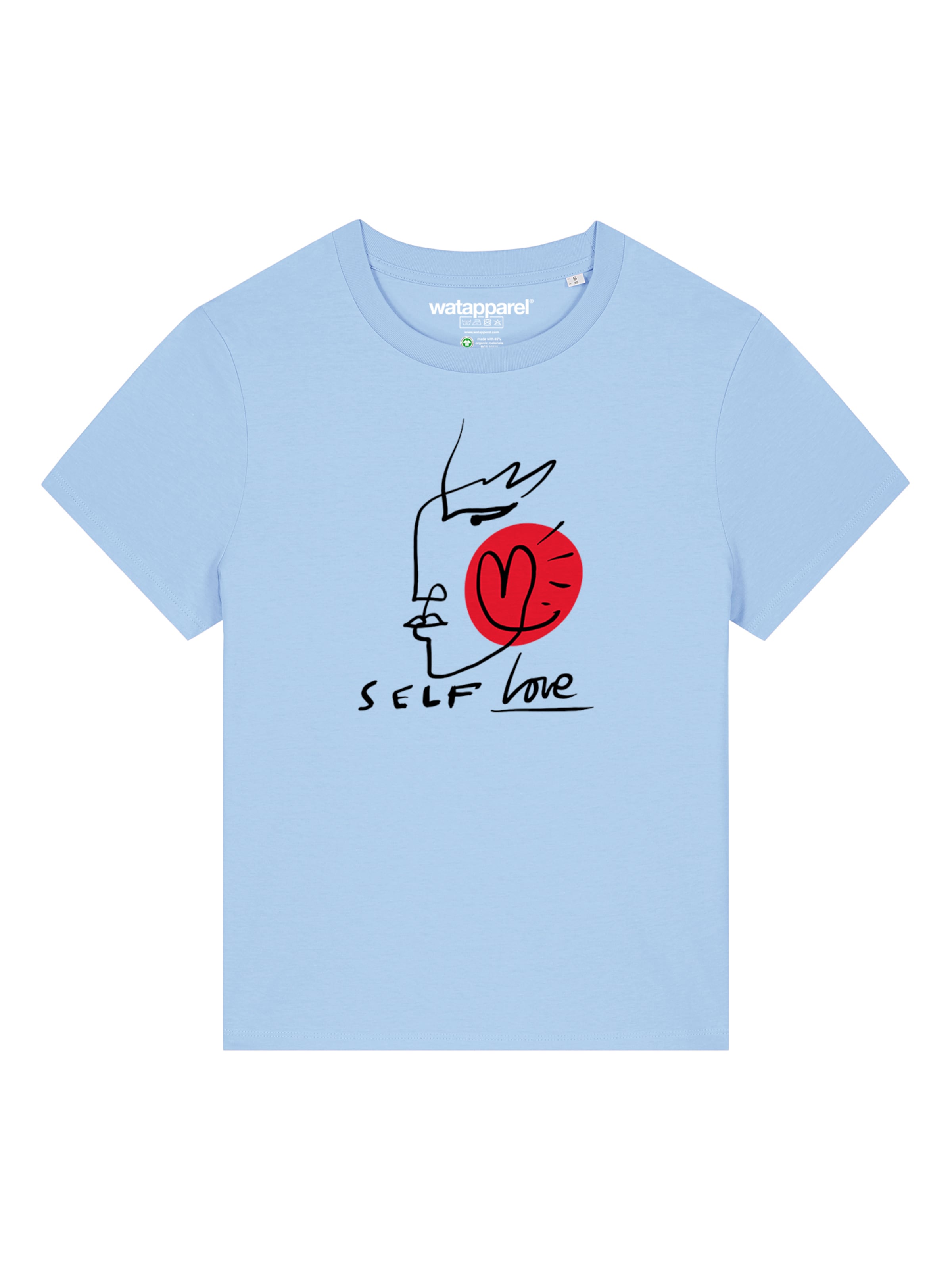 T-shirt 'Self Love' Watapparel en bleu : devant