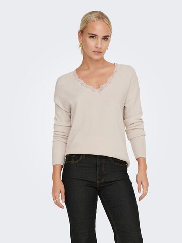 Pull-over 'Sunny' ONLY en beige : devant