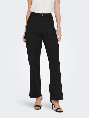 Regular Pantalon cargo ONLY en noir : devant