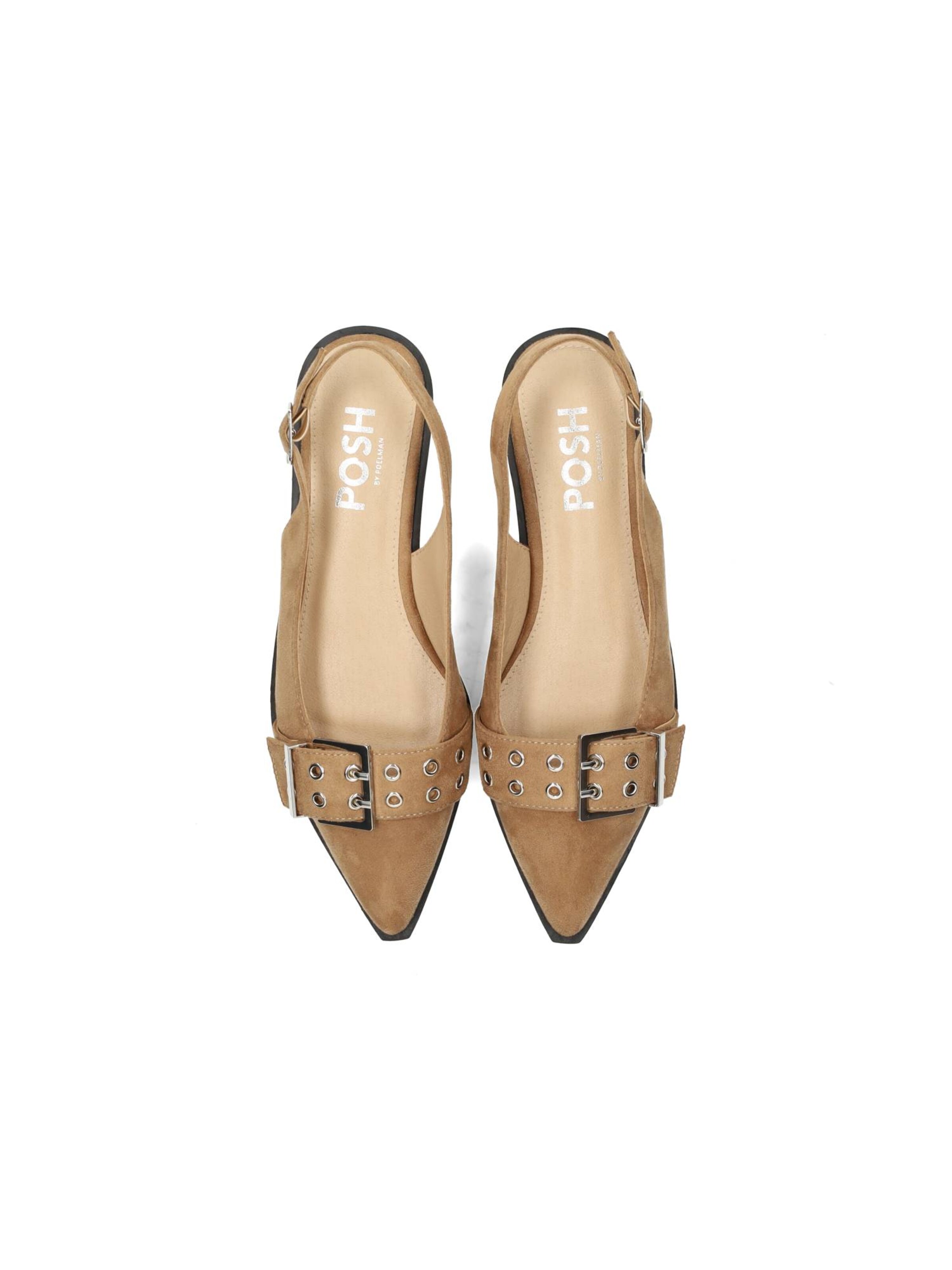 POSH by Poelman Strap ballerina 'CECILE' in Beige
