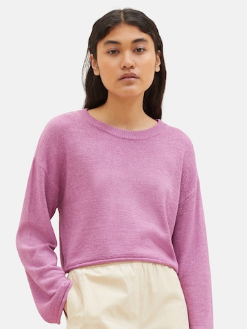 TOM TAILOR DENIM Pullover i pink