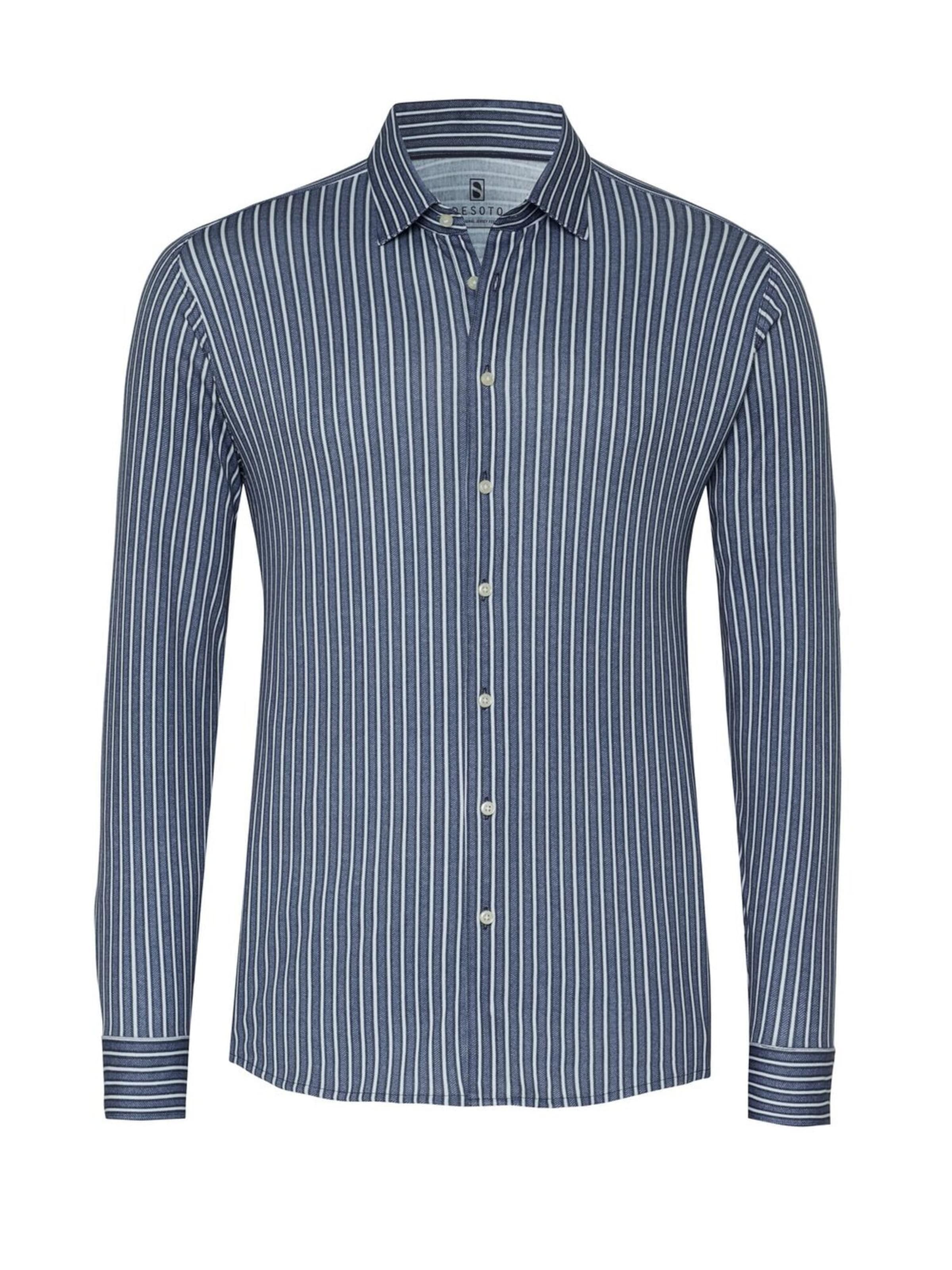 DESOTO Slim fit Zakelijk overhemd in Blauw: voorkant