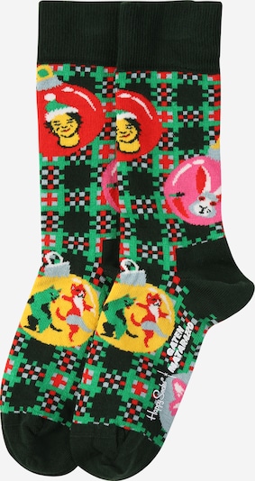 Happy Socks Chaussettes 'Holiday Spirit' en vert foncé / mélange de couleurs, Vue avec produit