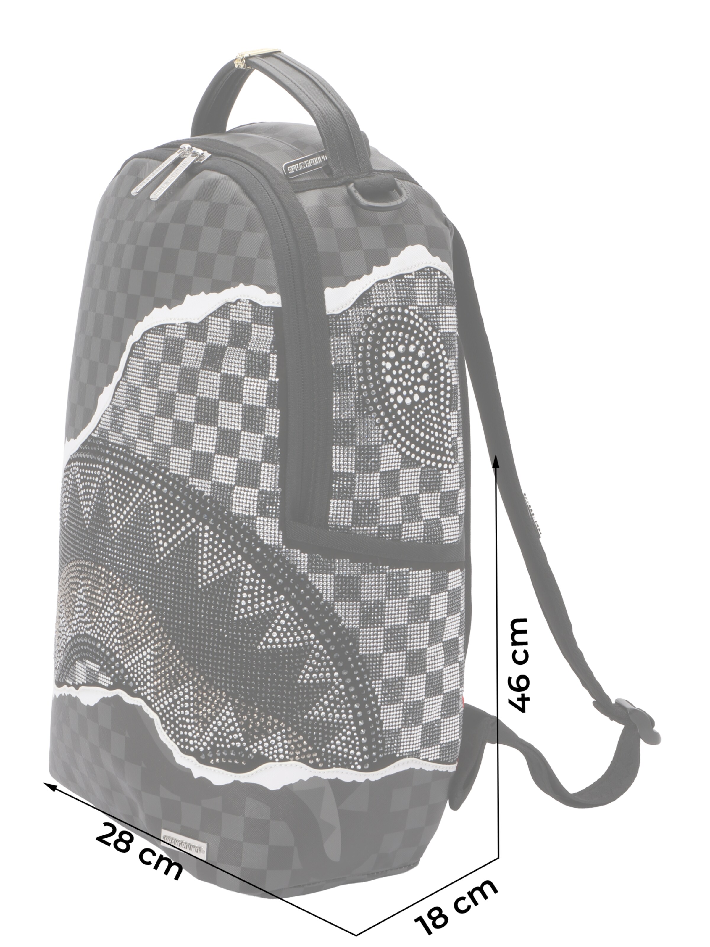 Sprayground Backpack 'DIAMOND TEAR' in Black