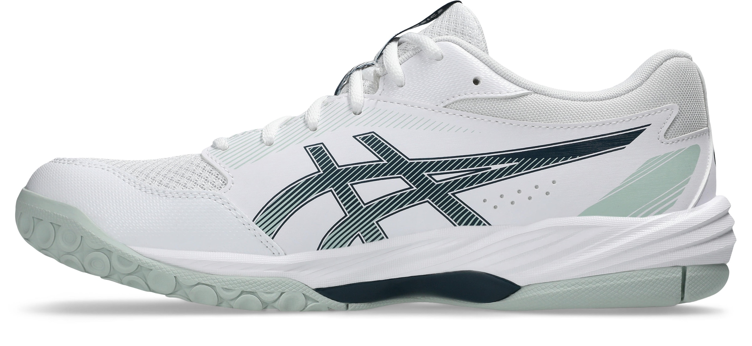 Chaussure de sport ASICS en blanc : devant