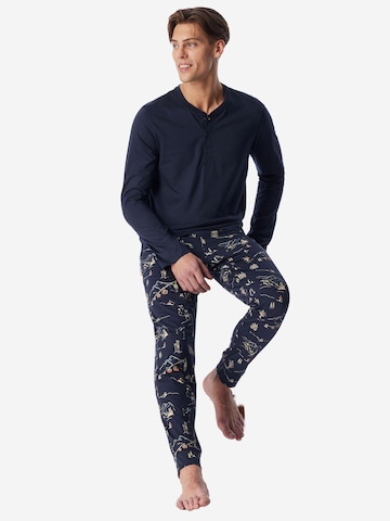 Pyjama long ' Family ' SCHIESSER en bleu