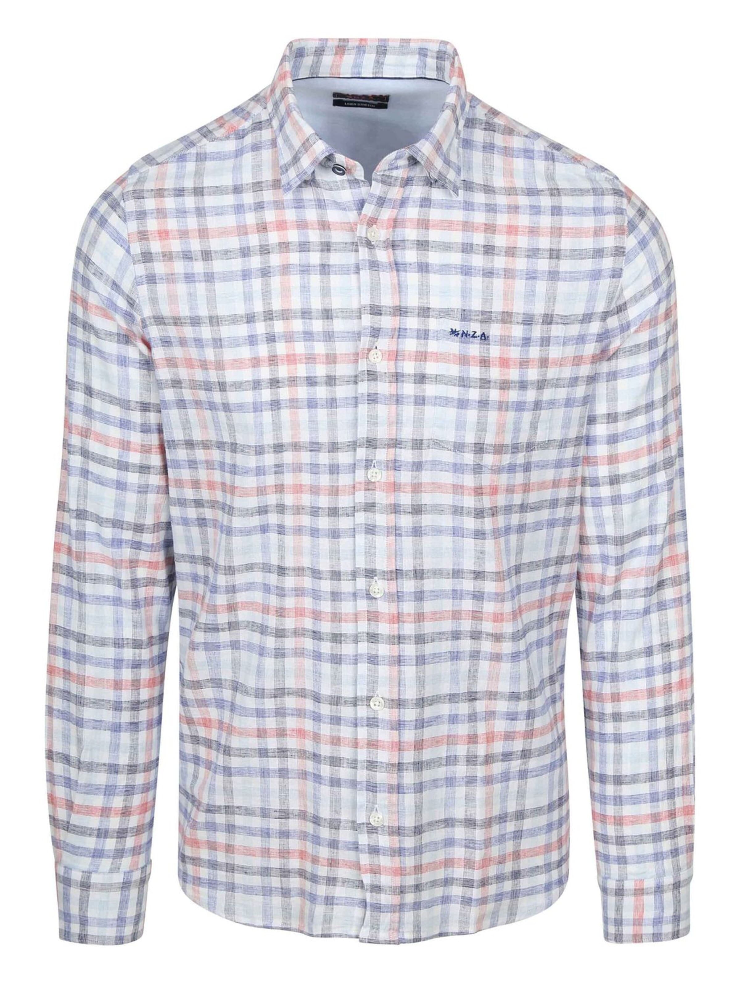 NZA New Zealand Auckland Comfort fit Overhemd 'Picton' in Blauw: voorkant