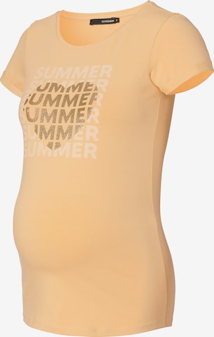T-shirt 'Heart' Supermom en beige : devant